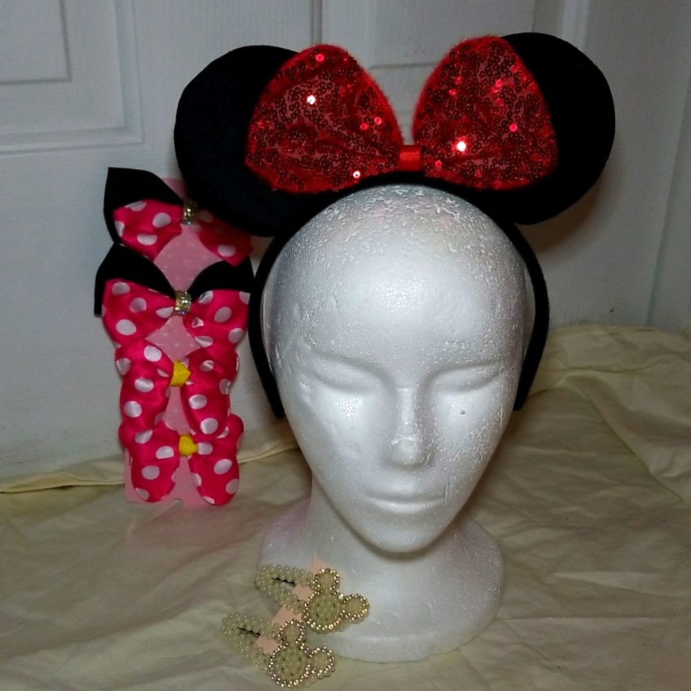 LOT OF 7 SUPER BLING SEQUIN PEARL RHINESTONE FASCINATOR AND HAIR CLIPS
